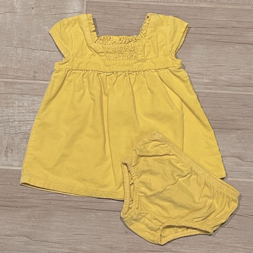 Cherokee Mustard Corduroy Dress with Bloomers